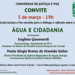 Água e Cidadania é tema da próxima Conversa de Justiça e Paz